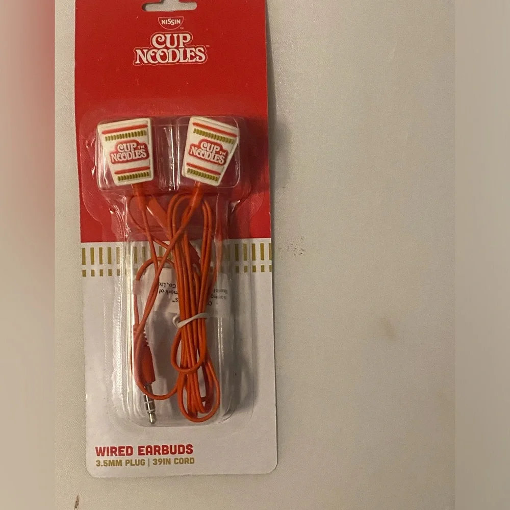 Orange Earbud Headphones